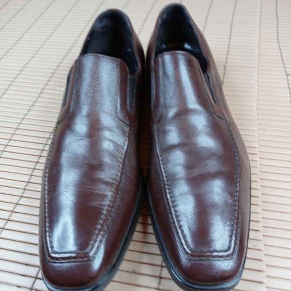 SANTONI Mens Dress Shoes Soft Brown Leather Casual Italian Slip On Loafer Sz 11D main image 11